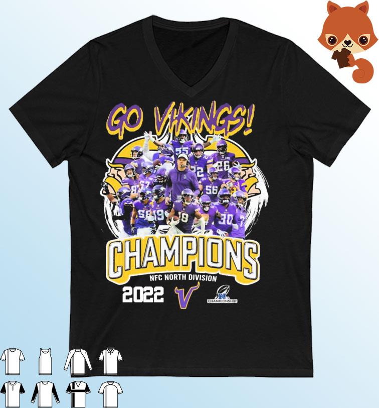 Go Vikings Champions NFC North Division 2022 Minnesota Vikings Shirt