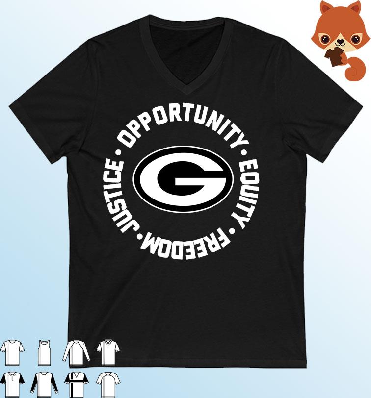 Green Bay Packers Opportunity Equality Freedom Justice Shirt