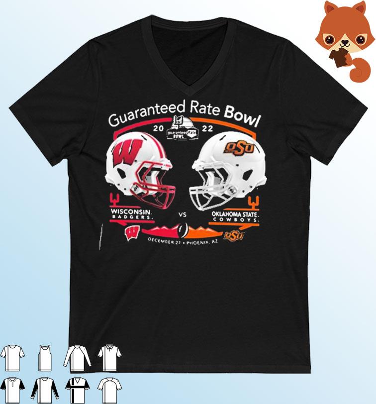 Guaranteed Rate Bowl 2022 Oklahoma State Cowboys Vs Wisconsin Badgers Shirt