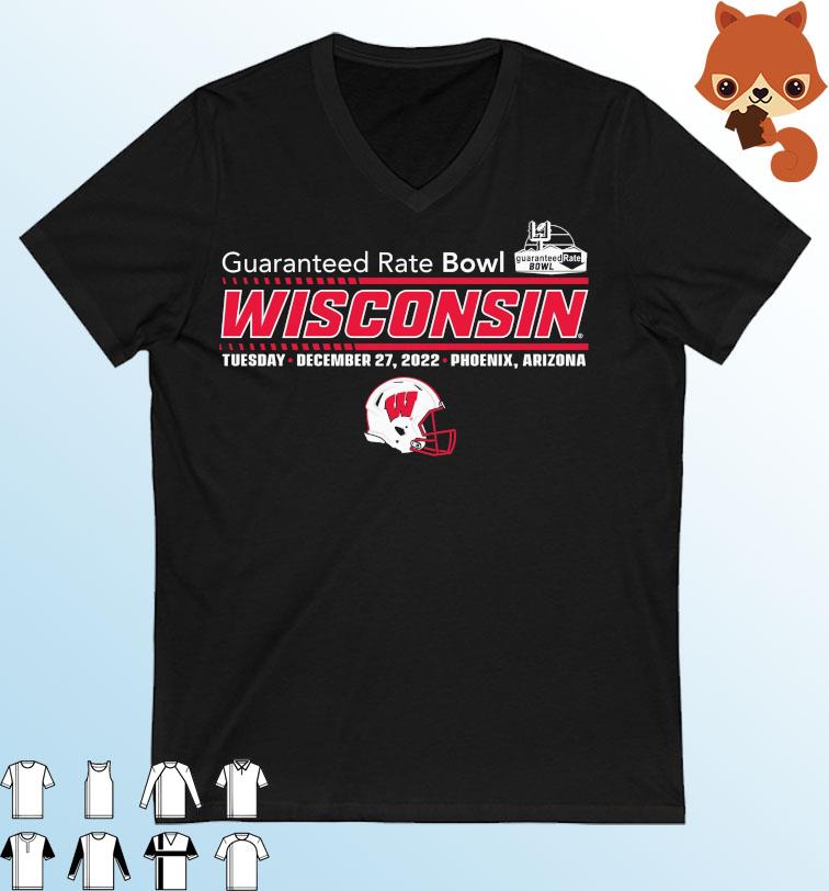 Guaranteed Rate Bowl 2022 Wisconsin Badgers Helmet shirt