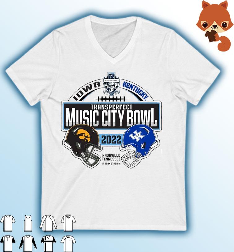 Iowa Hawkeyes vs Kentucky Wildcats Transperfect Music City Bowl Bound 2022 Nashville Shirt