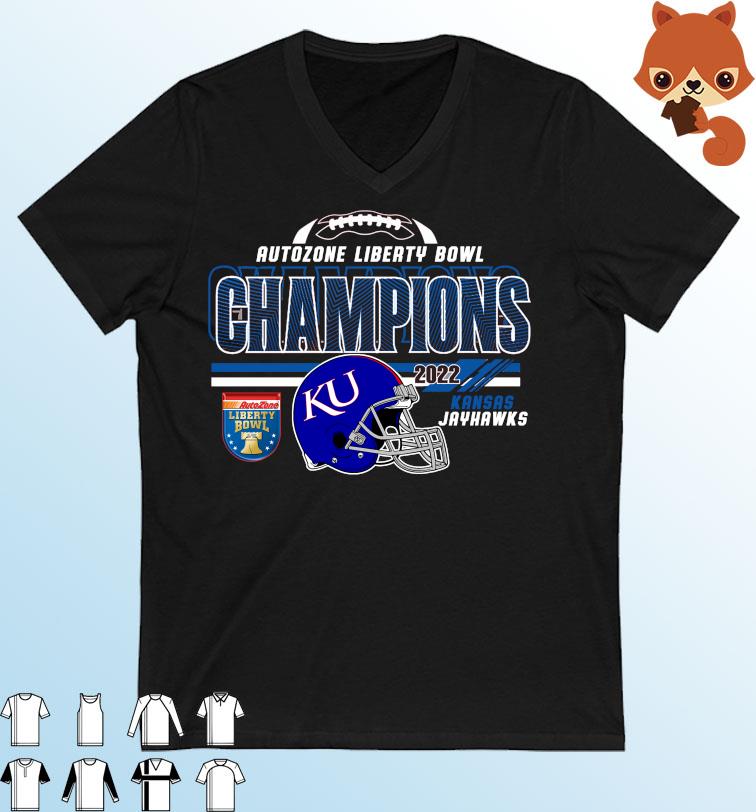 Kansas Jayhawks 2022 Autozone Liberty Bowl Champions Shirt