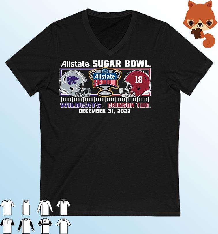 Kansas State Wildcats vs Alabama Crimson Tide Sugar Bowl Risk Rate T-Shirt
