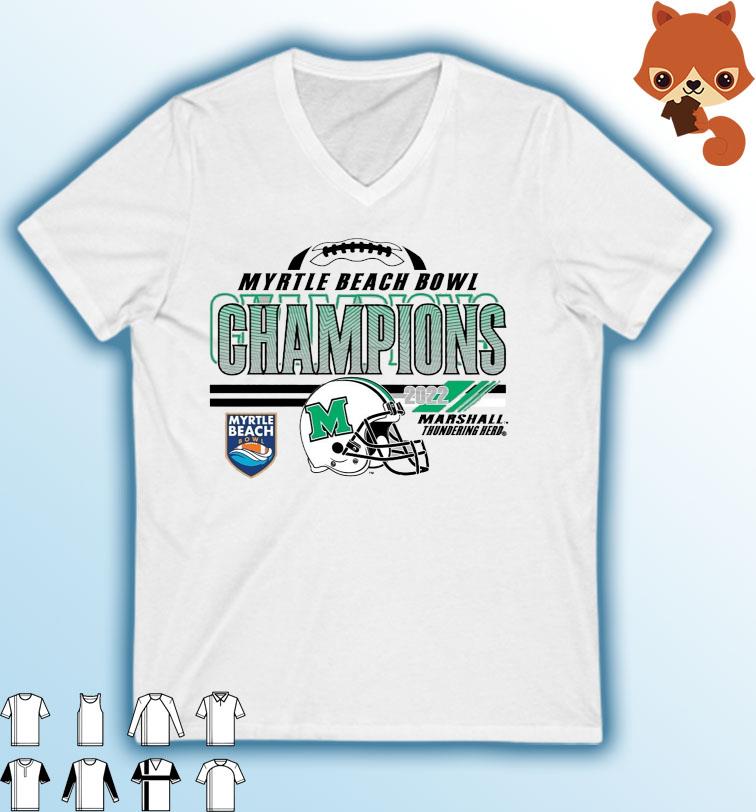 Marshall University Football 2022 Myrtle Beach Bowl Champions T-Shirt