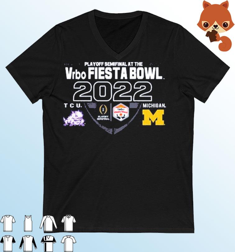 Michigan Football vs TCU 2022 College Football Playoff Fiesta Bowl Trophy Game shirt
