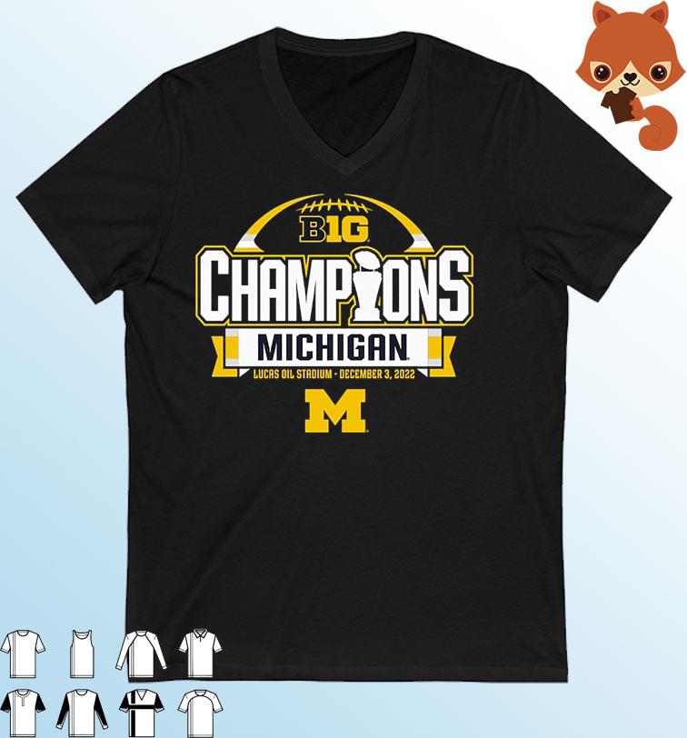 Michigan Wolverines 2022 Big Ten Football Conference Champions Locker Room T-Shirt
