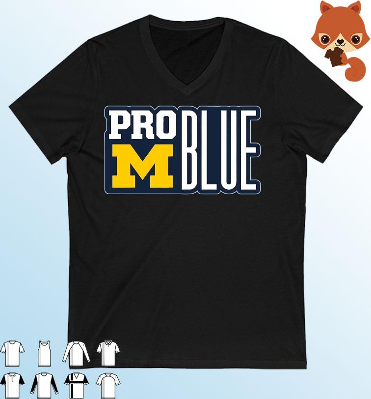 Michigan Wolverines Pro Blue Shirt