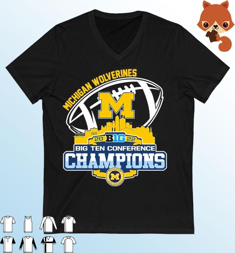 Michigan Wolverines Skyline 2022 Big Ten Conference Champions Shirt
