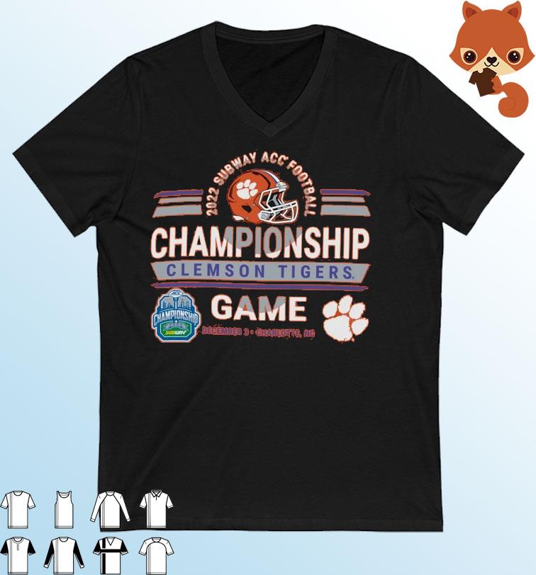 Official Clemson Tigers Subway Atlantic Coast Conference Football Championship Game 2022 Shirt