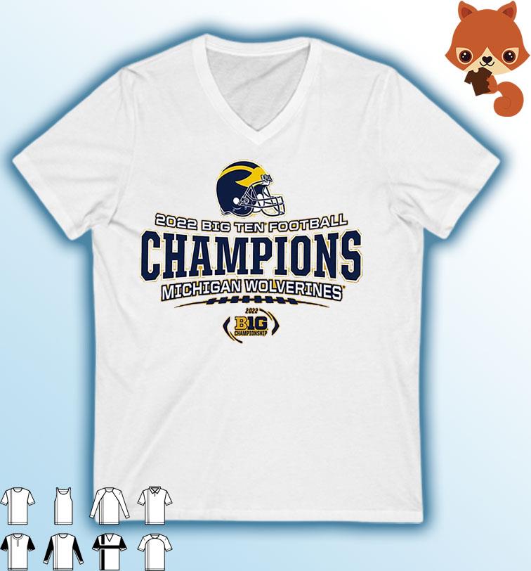 Official Michigan Wolverines Helmet 2022 Big 10 Football Conference Champions Shirt