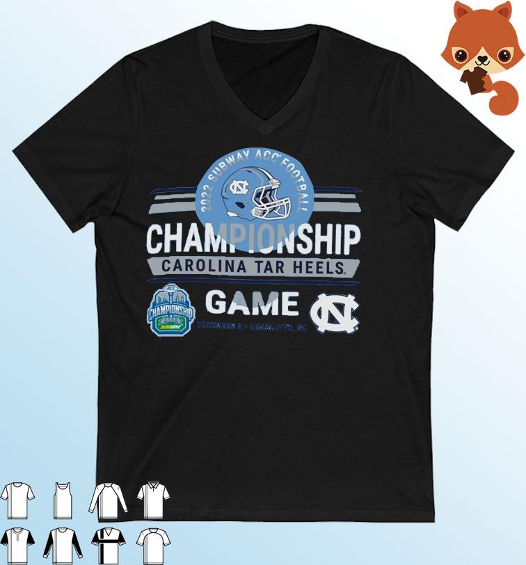 Official North Carolina Tar Heels Subway Atlantic Coast Conference Football Championship Game 2022 Shirt