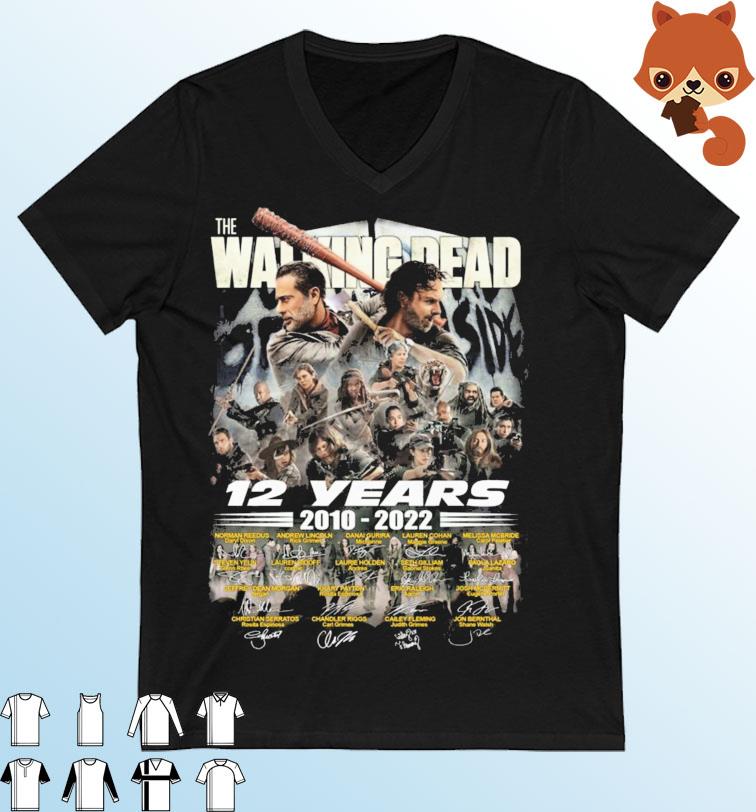 Official The Walking Dead 12 Years 2010-2022 Signatures Shirt