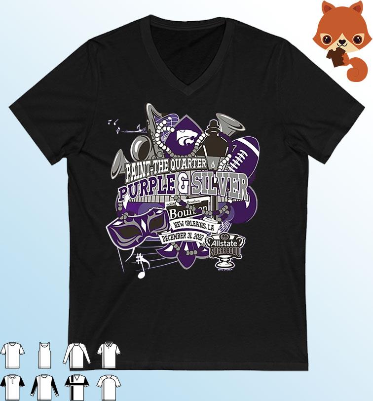 Paint The Quarter Purple And Silver K-state Wildcats Sugar Bowl 2022 Shirt