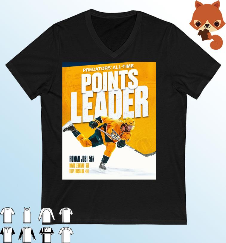 Roman Josi Predators' All-time Points Leader Shirt