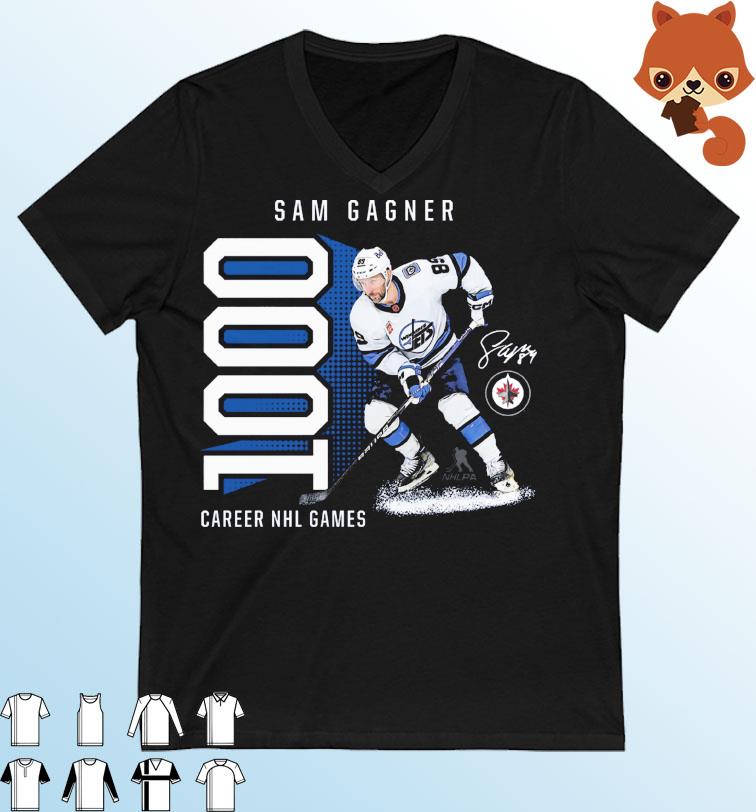 Sam Gagner Winnipeg Jets 1,000 Career Games T-Shirt