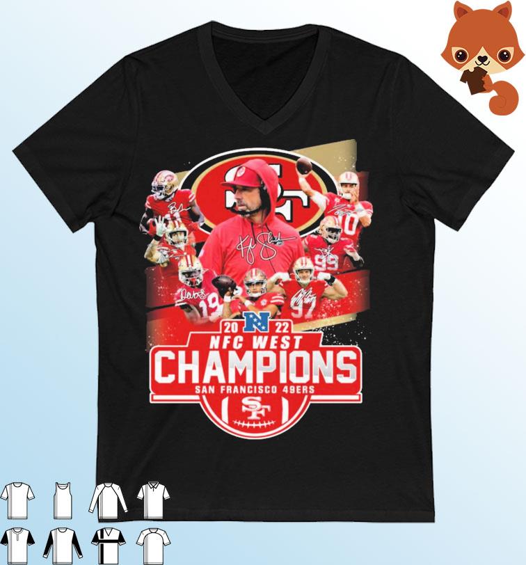 San Francisco 49ers 2022 NFC West Champions Signatures Shirt