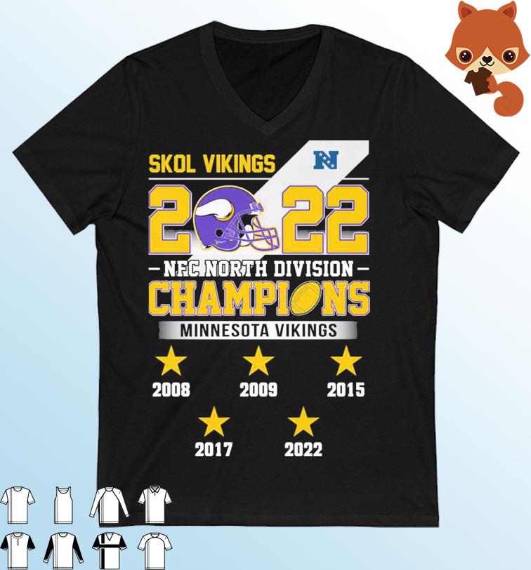 Skol Vikings 2022 NFC North Division Champions Minnesota Vikings 2008-2022 Shirt