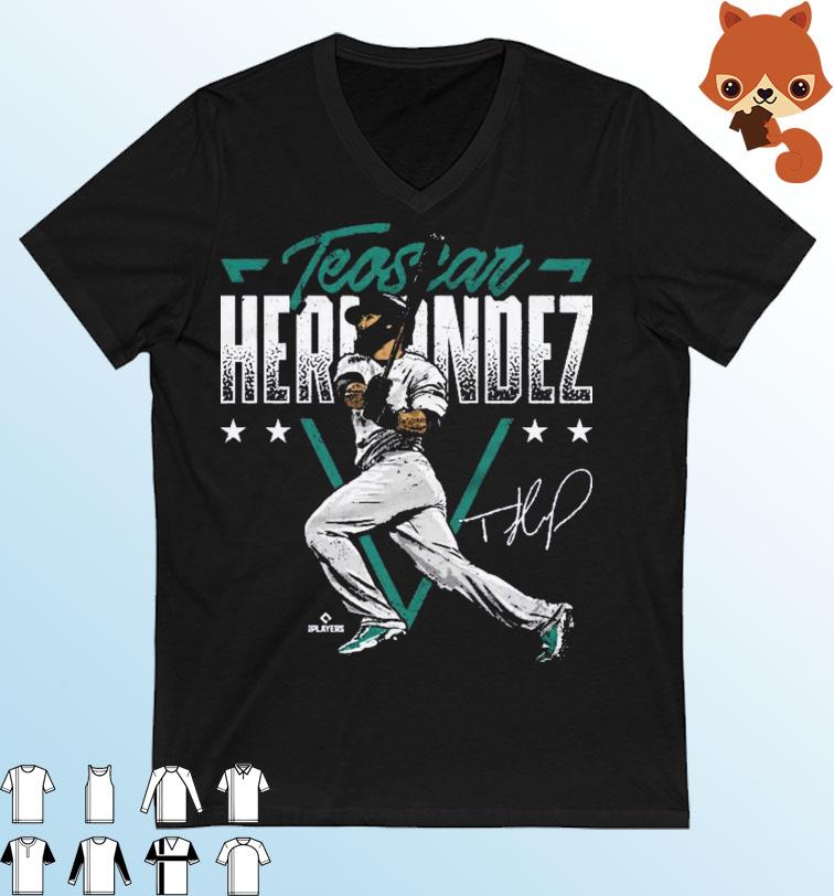Teoscar Hernandez Seattle Mariners Triangle Name Signature shirt