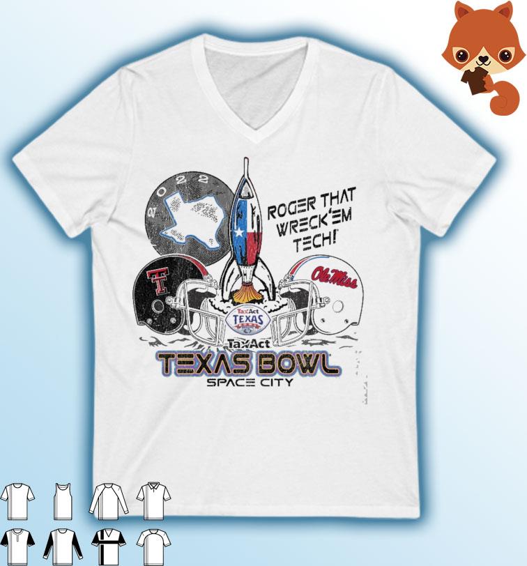 Texas Tech Vs Ole Miss Football 2022 Taxact Texas Bowl Space City Shirt