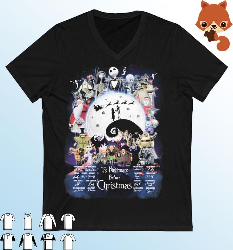 The Nightmare Before Christmas Characters Signatures Shirt