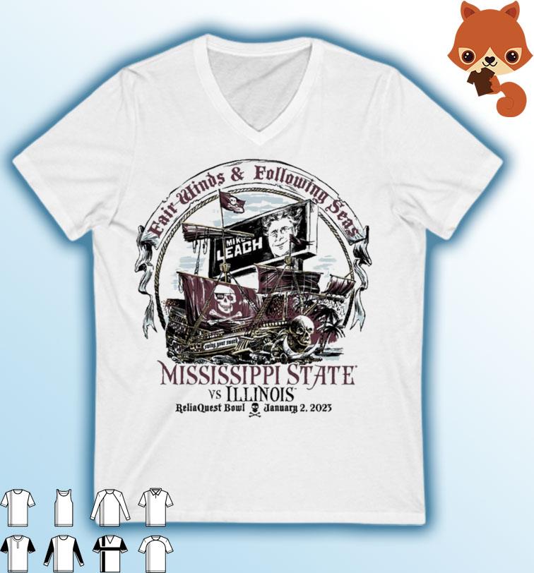 The Pirate Mike Leach Mississippi State Football Reliaquest Bowl 2023 Shirt