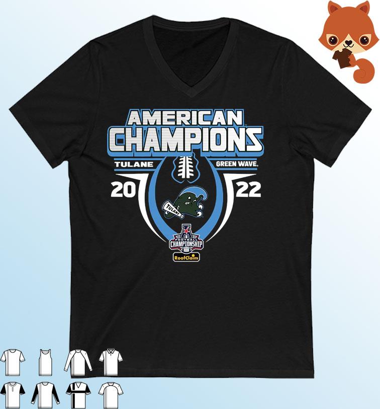 Tulane Green Wave 2022 AAC Football Conference Champions Locker Room T-Shirt