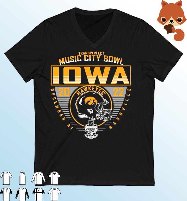 University of Iowa Football 2022 Music City Bowl Bound T-Shirt