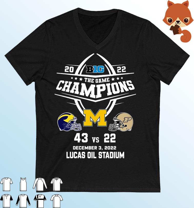University Of Michigan 2022 Big Ten The Game Champions 43-22 Purdue Shirt