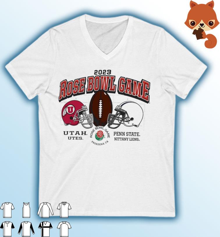 Utah Utes vs Penn State Rose Bowl Game 2023 Helmet Duel Vintage Washed T-Shirt
