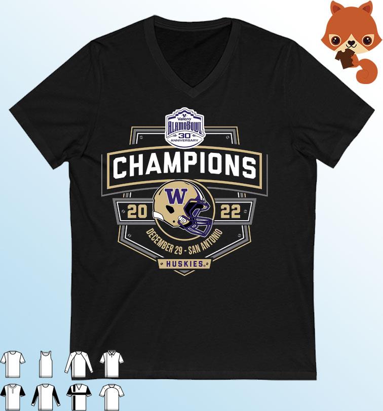 Washington Huskies Champions 2022 Valero Alamo Bowl 30th Anniversary Shirt