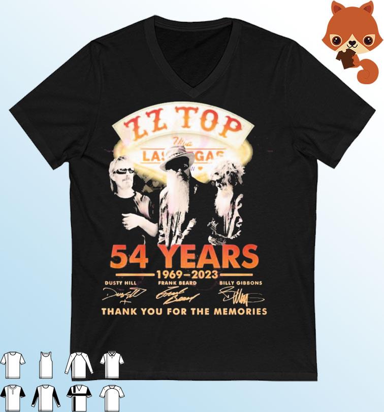 ZZ Top 54 Years 1969 – 2023 Thank You For The Memories T-Shirt