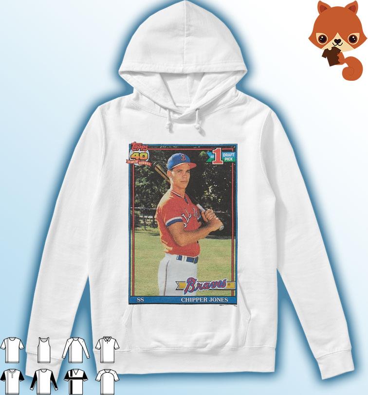 1991 Topps Baseball Chipper Jones Braves Shirt Hoodie