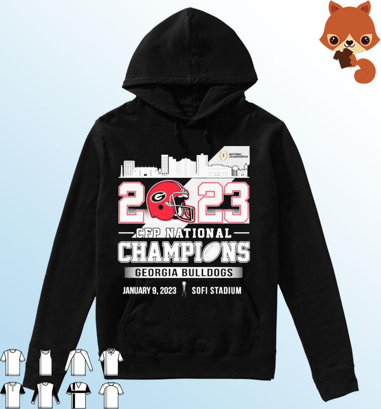 2023 CFP National Champions Georgia Bulldogs Skyline Shirt Hoodie