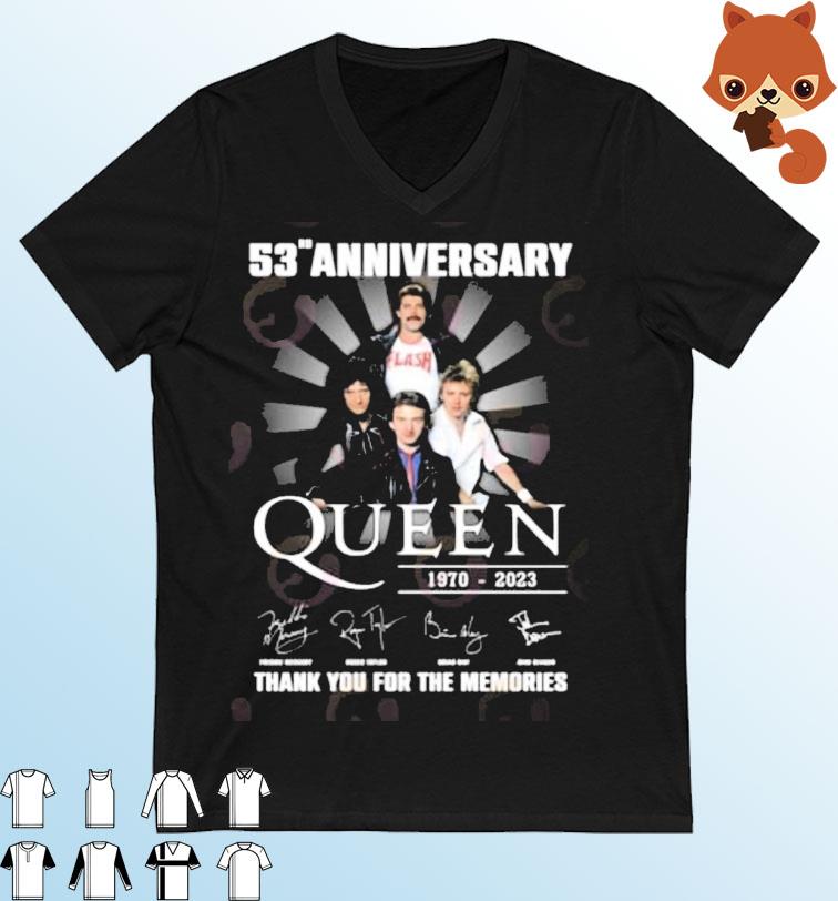 53rd Anniversary 1970 – 2023 Queen 1970 – 2023 Thank You For The Memories T-Shirt