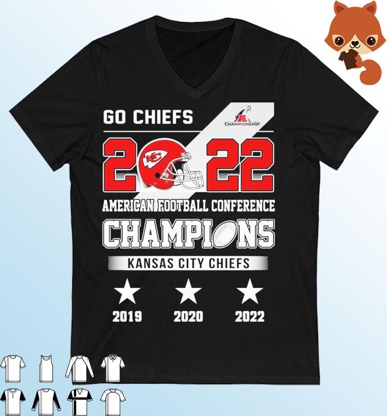 Kansas City Chiefs 2022 American Football Conference Champions Go Chiefs Shirt