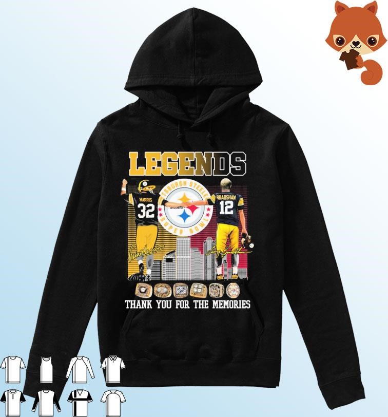 Legend Franco Harris And Bradshaw Thank You For The Memories Skyline Signatures Shirt Hoodie.jpg