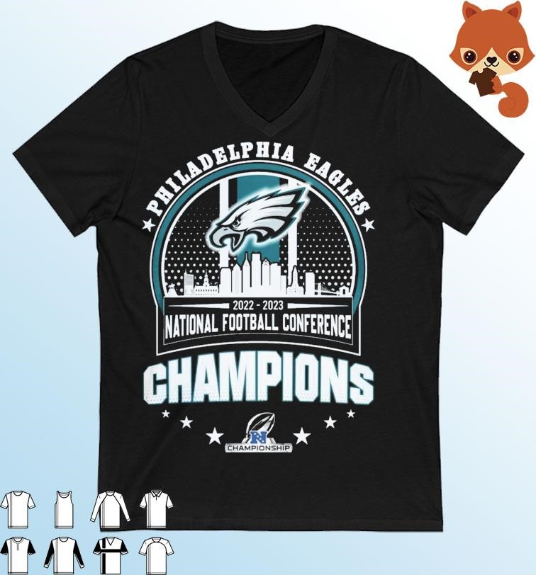 Philadelphia Eagles Skyline 2022-2023 National Football Conference Champions Shirt