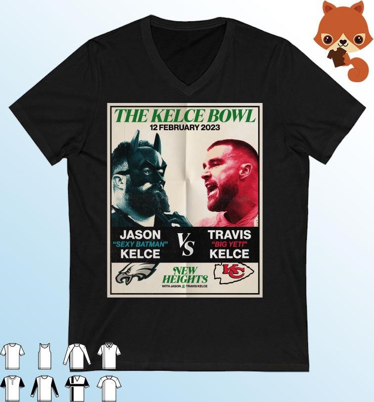 The Kelce Bowl 2023 Sexy Batman Jason Kelce And Big Yeti Travis Kelce Shirt