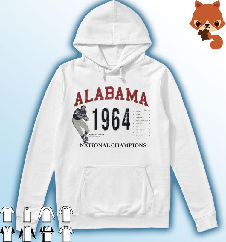 Alabama Crimson Tide 1964 National Champions Shirt Hoodie