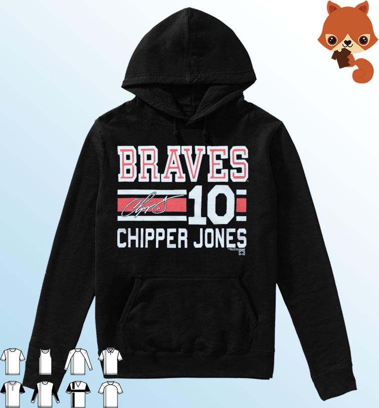 Braves Chipper Jones Signature Jersey s Hoodie