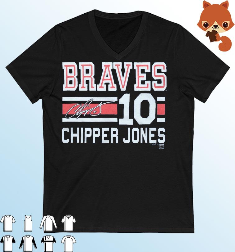 Braves Chipper Jones Signature Jersey shirt