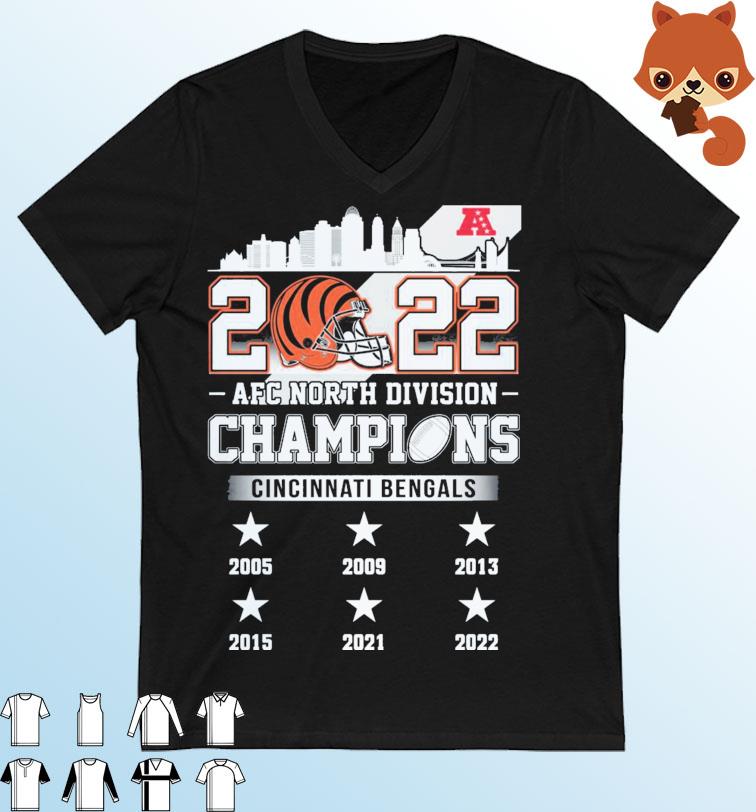 Cincinnati Bengals Skyline 2022 AFC North Division Champions Shirt