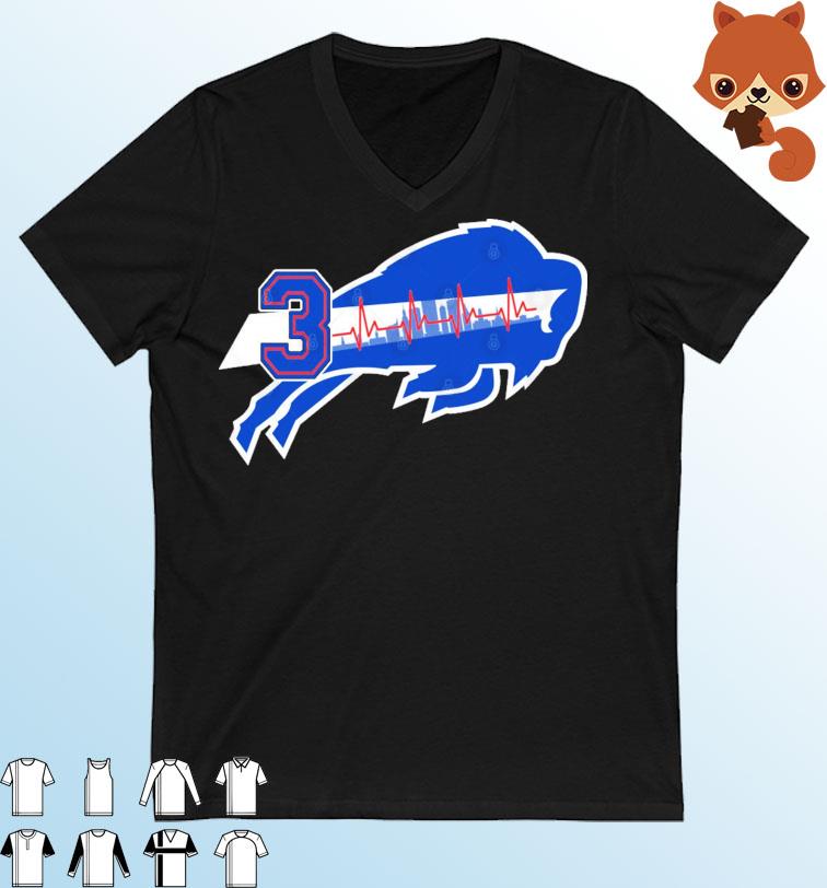 Damar Hamlin Buffalo Bills Heartbeat Skyline Shirt