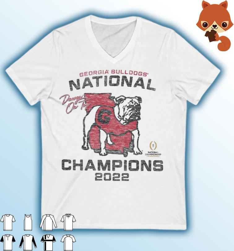Dawgs On Top Georgia Bulldogs 2022 CFP National Champions Shirt