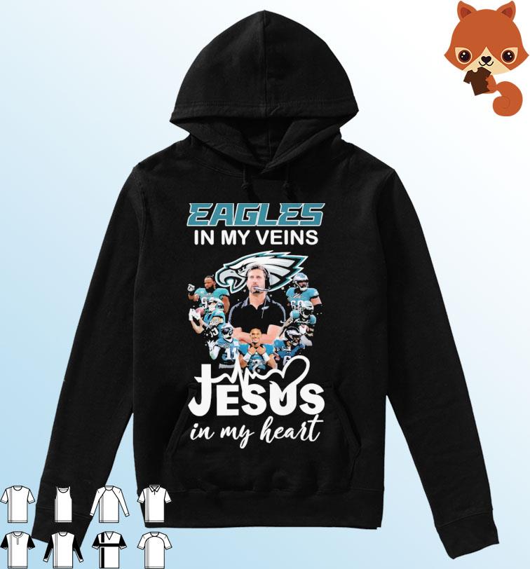 Eagles In My Veins Jesus In My Heart NFC Championship Signatures Shirt Hoodie