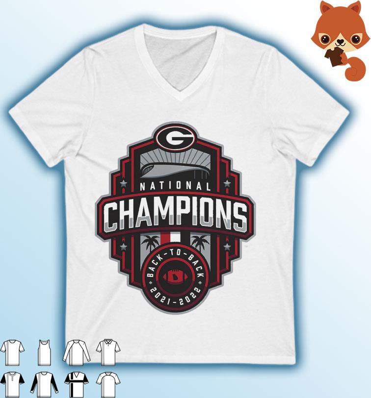 Georgia Bulldogs 2021-2022 Back-To-Back National Champions Logo Shirt