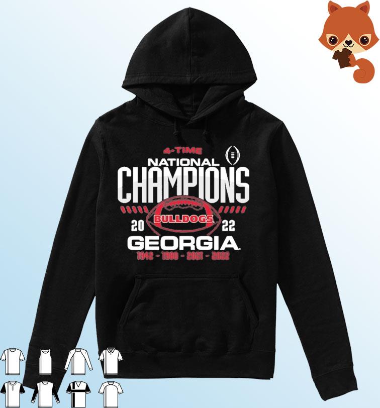 Georgia Bulldogs 4-Time College Football National Champions Shirt Hoodie