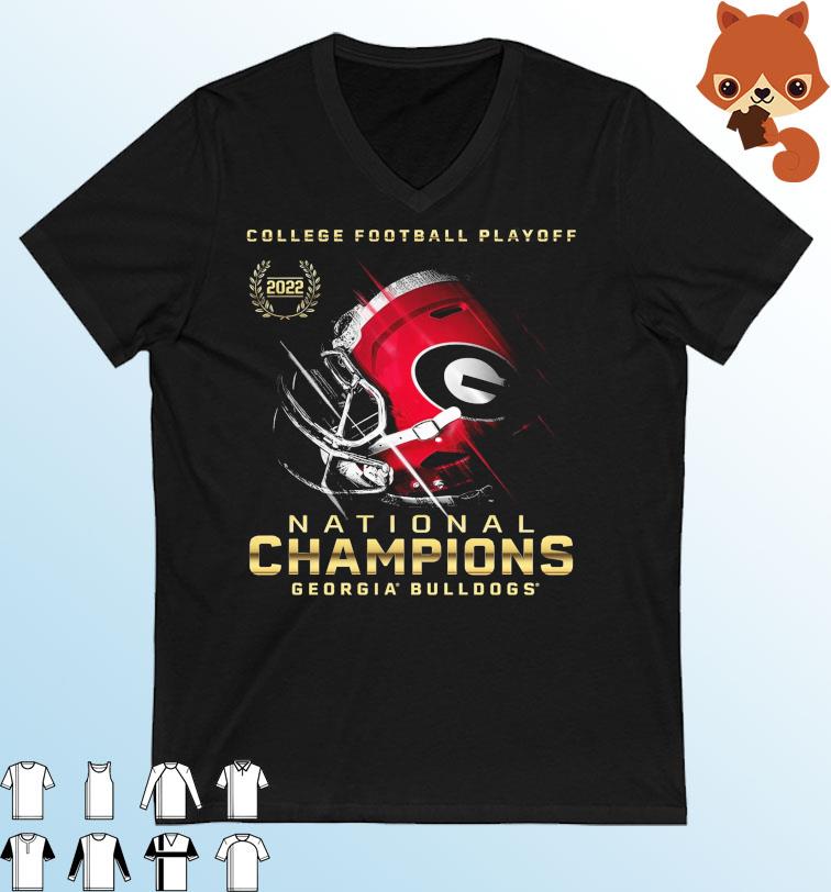 Georgia Bulldogs College Football Playoff 2022 National Champions Helmet Shirt