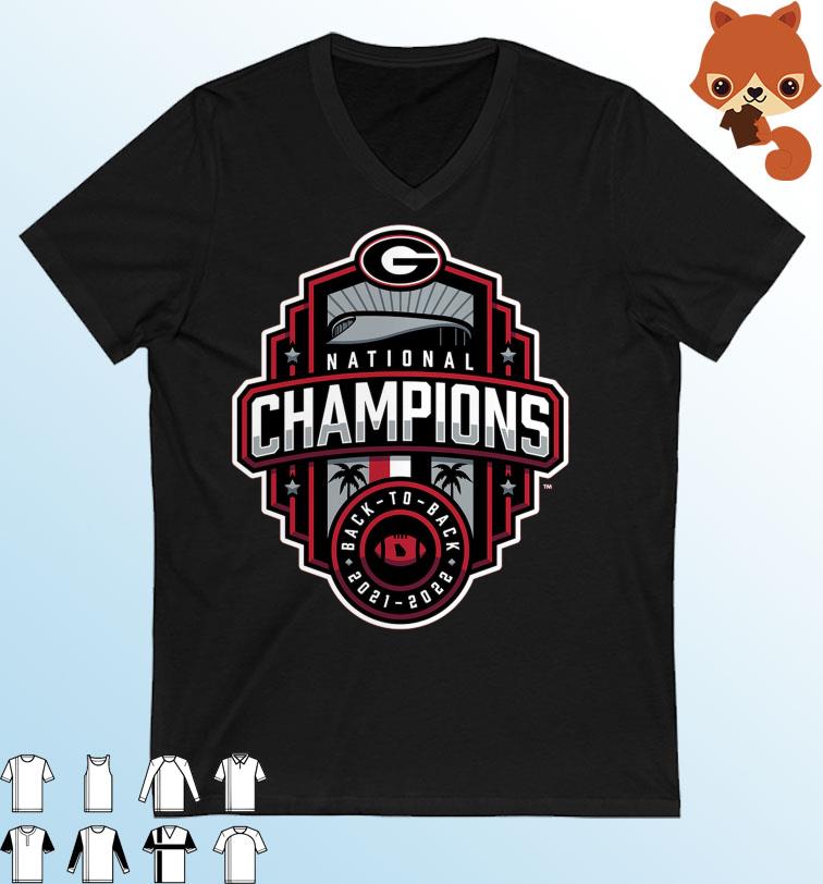 Georgia Bulldogs College Football Playoff 2022 National Champions Official Logo T-Shirt