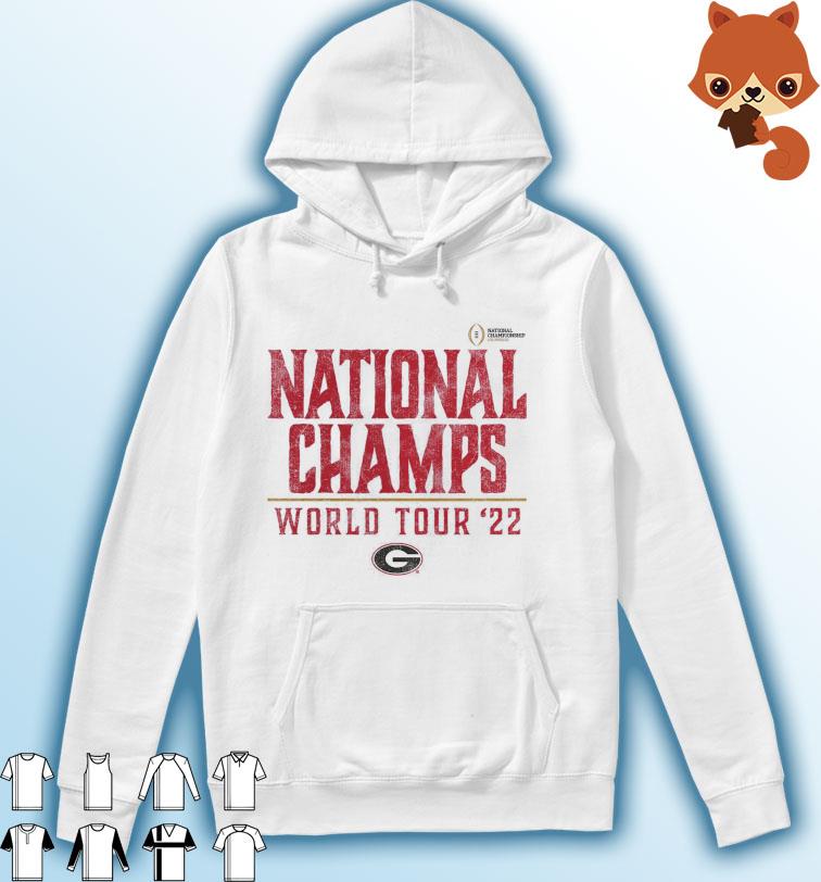 Georgia Bulldogs College Football Playoff National Champions World Tour 2022 Shirt Hoodie
